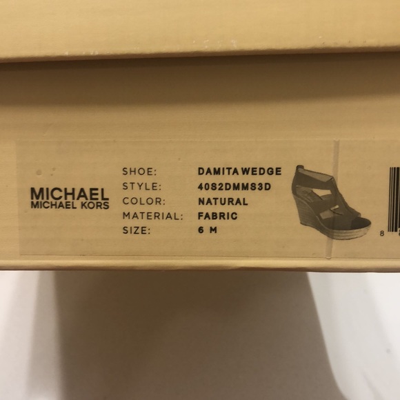 Michael Kors Damita Wedge in natural fabric - size 6 - Picture 13 of 13